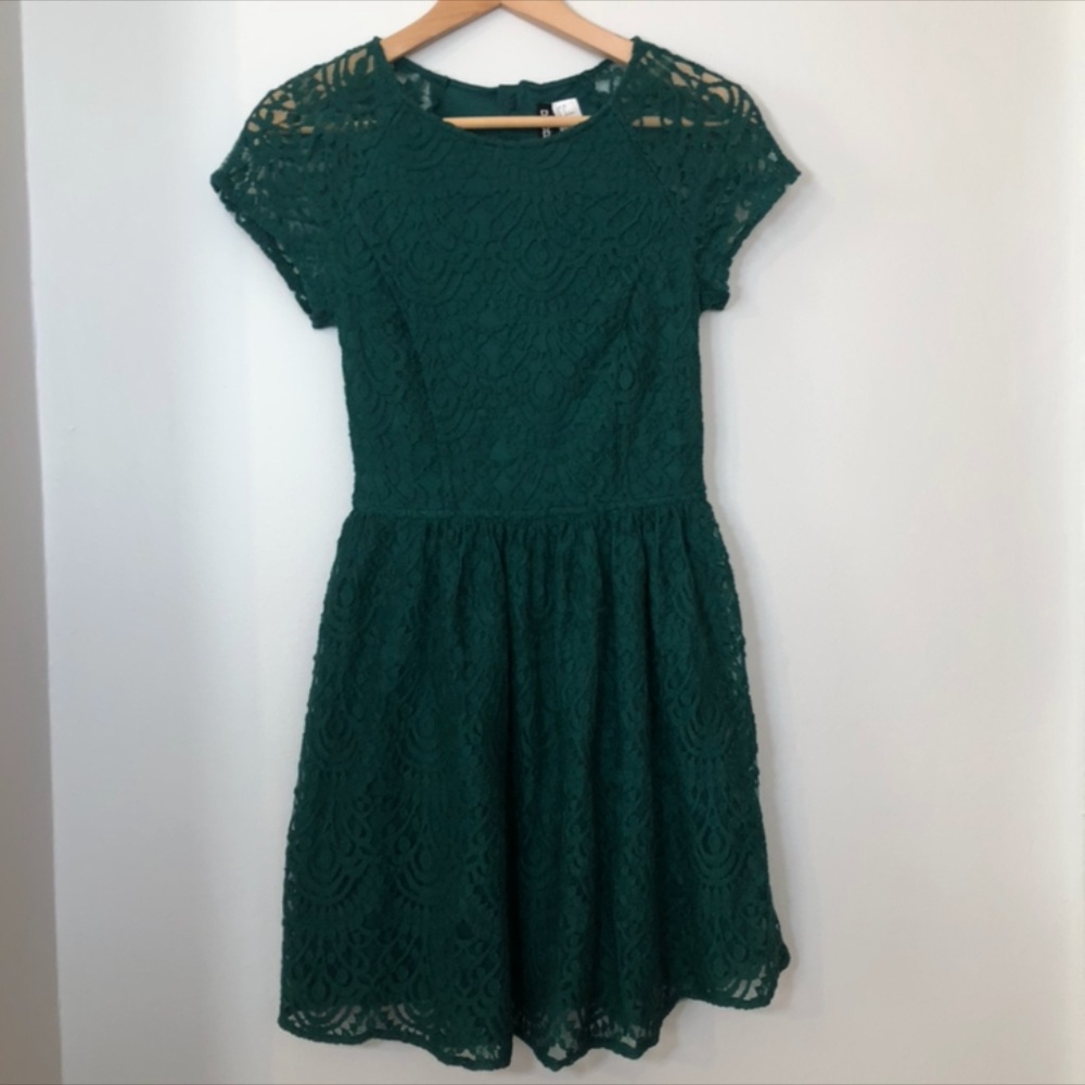 Divided by H&M - Size 6 Green Lace Dress